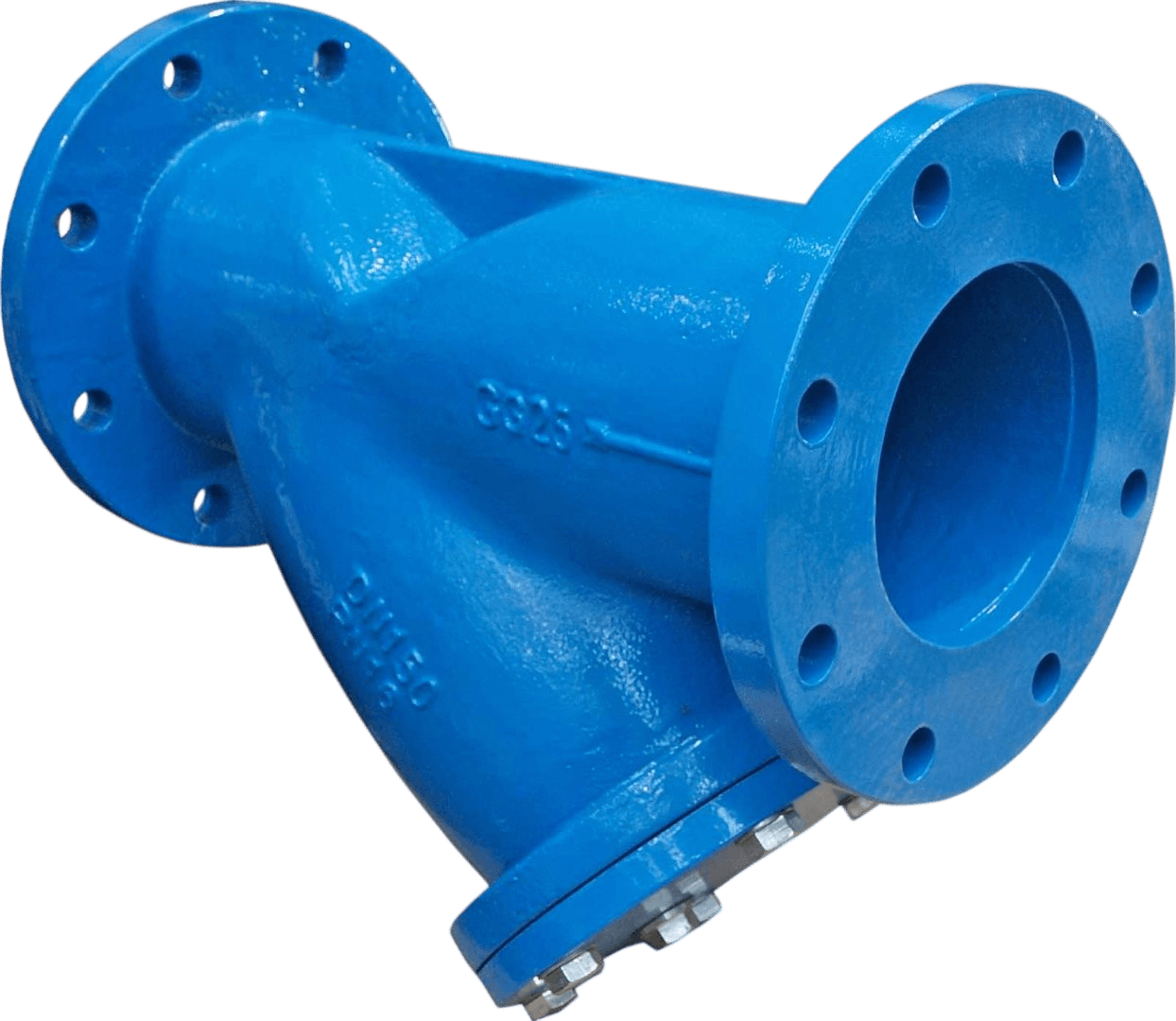 Flanged Y-strainer for industrial pipeline filtration