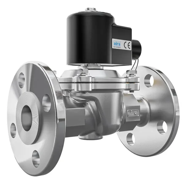 2/2-way high temperature flanged solenoid valve, supplied in Nepal
