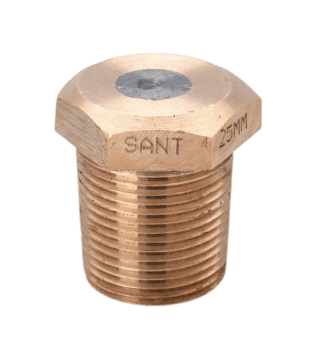 Bronze fusible plug screwed Model IBR-14, IBR approved, supplied in Nepal