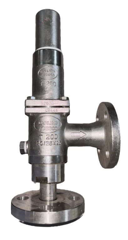 Stainless steel pop-type thermal relief valve Model T-200, flanged ASME B16.5, supplied in Nepal